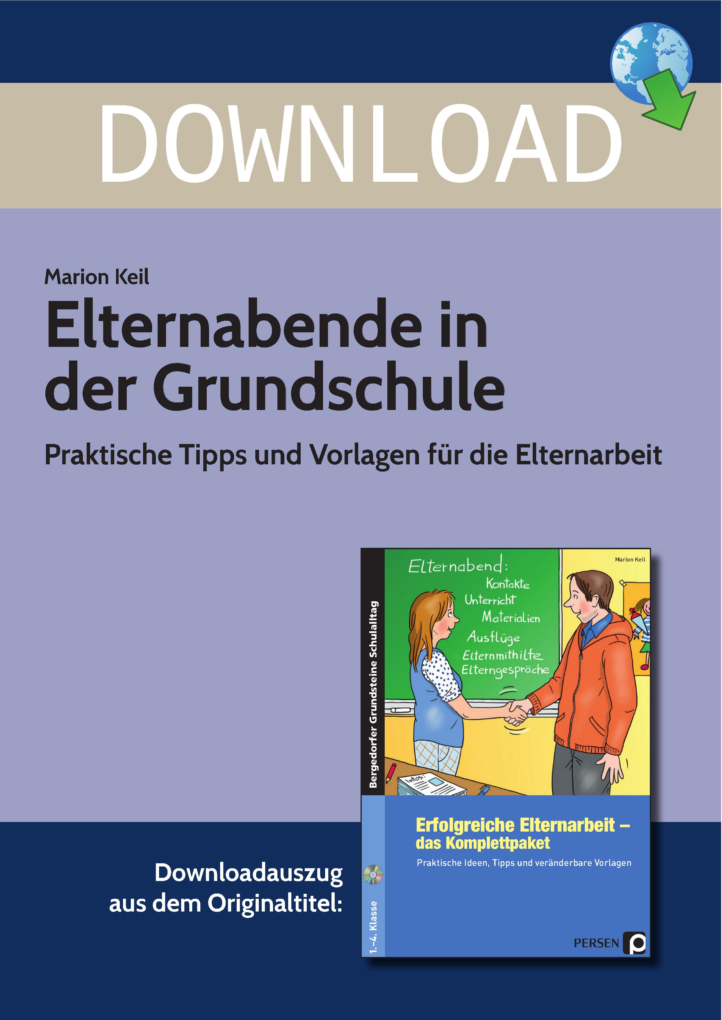 Elternabende in der Grundschule - Praktische Tipps für die Elternarbeit, 