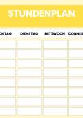 Stundenplan gelb/grün interaktiv, Fächerübergreifend, alle Klassen