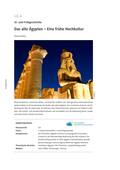 Das alte Ägypten – Eine frühe Hochkultur, Geschichte, 5. Klasse