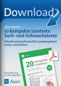 10 kompakte Lesetests: Sach- und Gebrauchstexte - Schnell und kontinuierlich Lesekompetenz testen und fördern, Deutsch, 5. und 6. Klasse