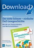 Der erste Schnee - einfache DaZ-Lesegeschichte - Mit AB zum Textverständnis und Wortschatzbildern, DaF/DaZ, 1. bis 4. Klasse