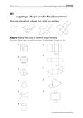 Geometrische Körper erforschen, Körpernetze zuordnen, untersuchen und Modelle basteln, Mathematik, 3. und 4. Klasse