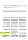 Körper und Bewegung erleben – Psychomotorisch orientierte Körpererfahrung, Sport, 5. und 6. Klasse