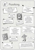 Fasching und Karneval in der 1. Klasse, Ideen und Unterrichtsmaterialien für alle Fächer, Fächerübergreifend, 1. Klasse