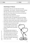Valentinstag - leseleicht, Lesetext mit Arbeitsmaterialien, Deutsch, 2. bis 4. Klasse