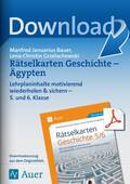 Rätselkarten Geschichte - Ägypten - Lehrplaninhalte motivierend wiederholen & sichern - 5. und 6. Klasse, Geschichte, 5. und 6. Klasse