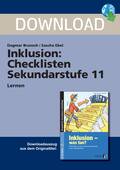 Inklusion: Checklisten Sekundarstufe 11 - Lernen, 